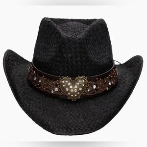 Heart bling cowboy hat